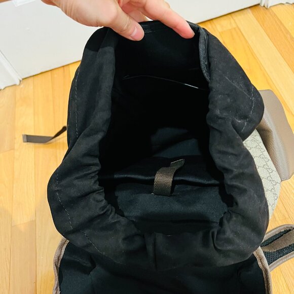 Gucci GG Supreme Monogram Medium Ophidia Double Buckle Backpack Brown - Picture 9 of 16